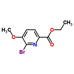 6-溴-5-甲氧基吡啶甲酸乙酯结构式