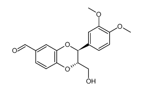 (2R*,3R*)-3-(3,4-Dimethoxyphenyl)-2-hydroxymethyl-1,4-benzodioxan-6-aldehyde Structure