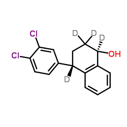 (1R,4S)-4-(3,4-Dichlorophenyl)(1,2,2,4-2H4)-1,2,3,4-tetrahydro-1-naphthalenol结构式