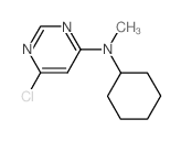 6-Chloro-N-cyclohexyl-N-methyl-4-pyrimidinamine结构式