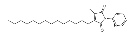 N-(2-pyridyl)-3-methyl-4-tetradecylmaleimide结构式