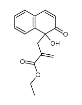 ethyl 2-((1-hydroxy-2-oxo-1,2-dihydronaphthalen-1-yl)methyl)acrylate结构式