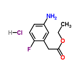 5-Amino-2-fluoro-benzeneacetic acid ethyl ester HCl结构式