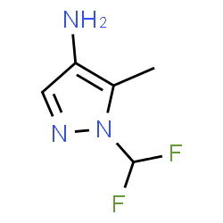 1-(二氟甲基)-5-甲基-1H-吡唑-4-胺结构式