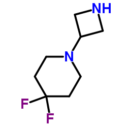 1-(azetidin-3-yl)-4,4-difluoropiperidine Structure