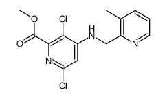 methyl 3,6-dichloro-4-[(3-methylpyridin-2-yl)methylamino]pyridine-2-carboxylate结构式