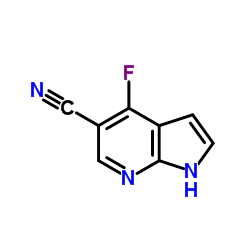 4-fluoro-1H-pyrrolo[2,3-b]pyridine-5-carbonitrile Structure