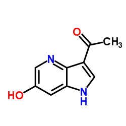 1-(6-Hydroxy-1H-pyrrolo[3,2-b]pyridin-3-yl)ethanone结构式