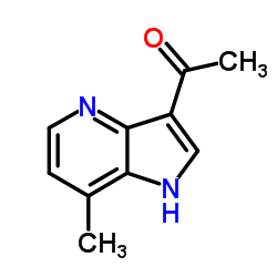 1-(7-Methyl-1H-pyrrolo[3,2-b]pyridin-3-yl)ethanone结构式