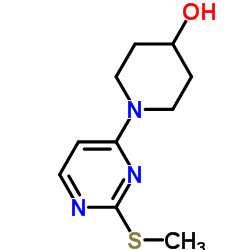 1-[2-(Methylsulfanyl)-4-pyrimidinyl]-4-piperidinol structure