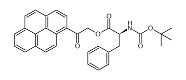tert-butyl (S)-1-((2-oxo-2-(pyren-3-yl)ethoxy)carbonyl)-2-phenylethylcarbamate Structure