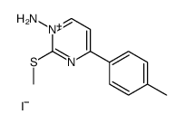 4-(4-methylphenyl)-2-methylsulfanylpyrimidin-1-ium-1-amine,iodide Structure