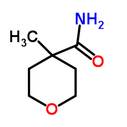 4-Methyltetrahydro-2H-pyran-4-carboxamide结构式