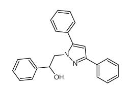 1-(2-hydroxy-2-phenylethyl)-3,5-diphenylpyrazole结构式