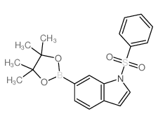 1-(Phenylsulfonyl)-6-(4,4,5,5-tetramethyl-1,3,2-dioxaborolan-2-yl)-1H-indole Structure