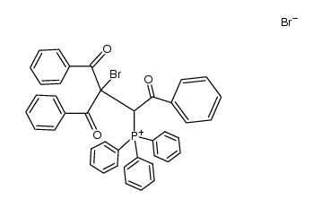 (3-benzoyl-3-bromo-1,4-dioxo-1,4-diphenylbutan-2-yl)triphenylphosphonium bromide Structure