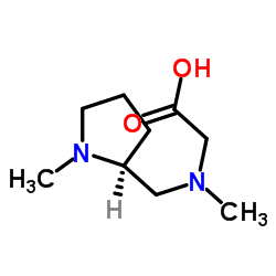 N-Methyl-N-{[(2S)-1-methyl-2-pyrrolidinyl]methyl}glycine Structure