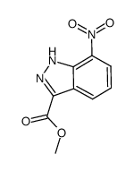 7-nitro-1H-indazole-3-carboxylic acid methyl ester结构式