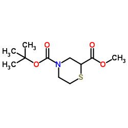 THIOMORPHOLINE-2,4-DICARBOXYLIC ACID 4-TERT-BUTYL ESTER结构式