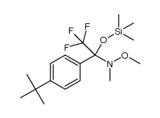 N-(1-(4-(tert-butyl)phenyl)-2,2,2-trifluoro-1-((trimethylsilyl)oxy)ethyl)-N,O-dimethylhydroxylamine Structure