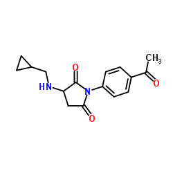 1-(4-Acetylphenyl)-3-[(cyclopropylmethyl)amino]-2,5-pyrrolidinedione结构式