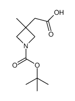 2-(1-tert-butoxycarbonyl-3-methyl-azetidin-3-yl)acetic acid Structure