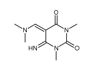 5-((dimethylamino)methylene)-6-imino-1,3-dimethyldihydropyrimidine-2,4(1H,3H)-dione Structure