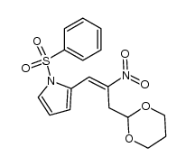 (E)-3-(1,3-dioxan-2-yl)-2-nitro-1-(1-phenylsulfonyl-2-pyrrolyl)-1-propene Structure