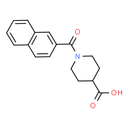 1-(2-naphthoyl)piperidine-4-carboxylic acid结构式
