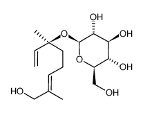 3,7-dimethyl-octa-1,6-diene-3,8-diol-3-O-β-D-glucopyranoside Structure