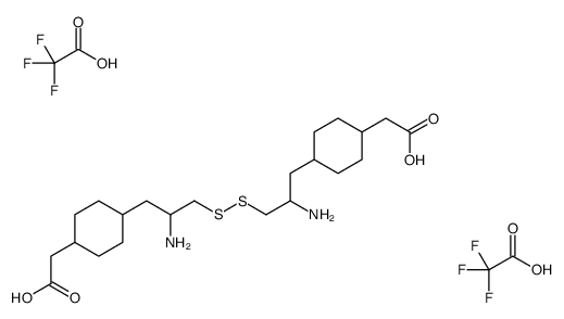 1,1'-dithiobis(2-amino-3-(4-(carboxymethyl)cyclohexyl)propane) bis(trifluoroacetate)结构式
