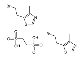 5-(2-bromoethyl)-4-methyl-1,3-thiazole,ethane-1,2-disulfonic acid结构式