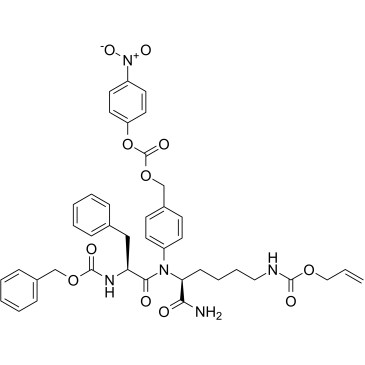 Cbz-Phe-(Alloc)Lys-PAB-PNP structure