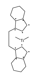 rac-ethylenebis-(4,5,6,7-tetrahydro-1-indenyl)-dimethyl titanium(iv) structure