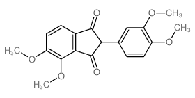 1H-Indene-1,3(2H)-dione,2-(3,4-dimethoxyphenyl)-4,5-dimethoxy-结构式