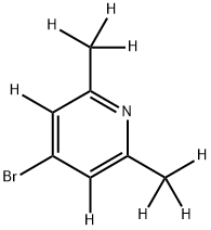 4-bromo-2,6-bis(methyl-d3)pyridine-3,5-d2结构式