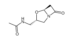 (3S,5S)-3-(N-Acetylaminomethyl)-4-oxa-1-azabicyclo[3.2.0]heptan-7-one结构式