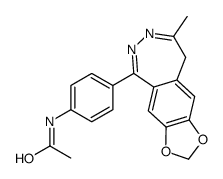 1-(4-Acetylaminophenyl)-4-methyl-7,8-methylenedioxy-5H-2,3-benzodiazep ine Structure