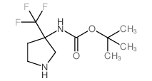 TERT-BUTYL[3-(TRIFLUOROMETHYLPYRROLIDINE-3-YL)]CARBAMATE结构式