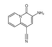 3-amino-1-cyano-4H-pyrido[1,2-a]pyridin-4-one结构式