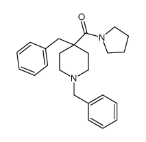 (1,4-dibenzylpiperidin-4-yl)-pyrrolidin-1-ylmethanone结构式