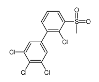 1,2,3-trichloro-5-(2-chloro-3-methylsulfonylphenyl)benzene结构式