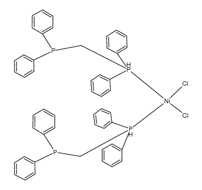 bis(((diphenylphosphanyl)methyl)diphenyl-l5-phosphanyl)nickel(IV) chloride Structure