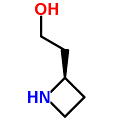2-[(2R)-2-Azetidinyl]ethanol结构式