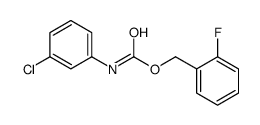 Carbamic acid, (3-chlorophenyl)-, (2-fluorophenyl)methyl ester (9CI) structure
