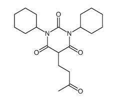1,3-Dicyclohexyl-5-(3-oxobutyl)barbituric acid structure