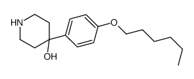 4-(4-hexoxyphenyl)piperidin-4-ol结构式