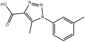 5-甲基-1-(3-甲基苯基)-1H-1,2,3-三唑-4-羧酸结构式