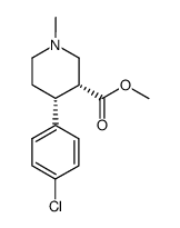 (3R,4R)-4-(4-chlorophenyl)-1-methylpiperidine-3-carboxylic acid methyl ester结构式