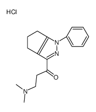 3-(dimethylamino)-1-(1-phenyl-5,6-dihydro-4H-cyclopenta[c]pyrazol-3-yl)propan-1-one,hydrochloride结构式